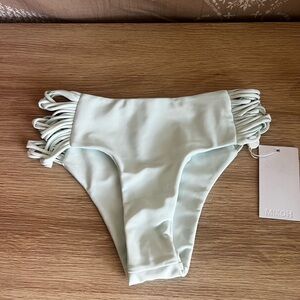 NWT Mikoh Seafoam Green Strappy Bikini Bottoms